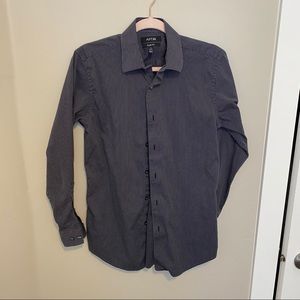 Apt 9 black and silver striped dress shirt